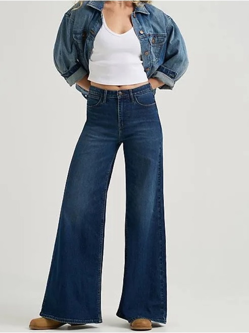 Wrangler Women's High Rise Wide Leg Jeans